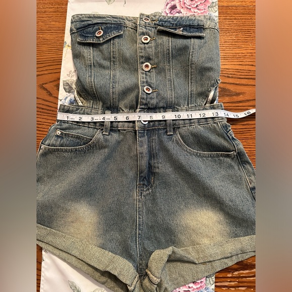 charming bunny, Jean strapless romper - Picture 6 of 12